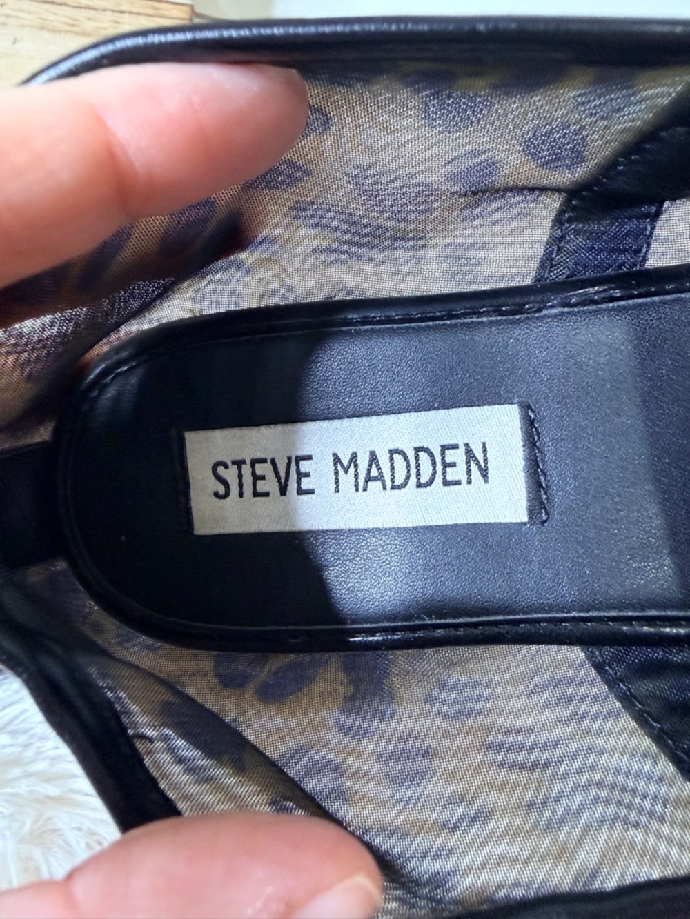 Steve Madden Dreaming Mesh Mary Jane Ballet Flats Leopard Print Size 8M - Picture 5 of 8